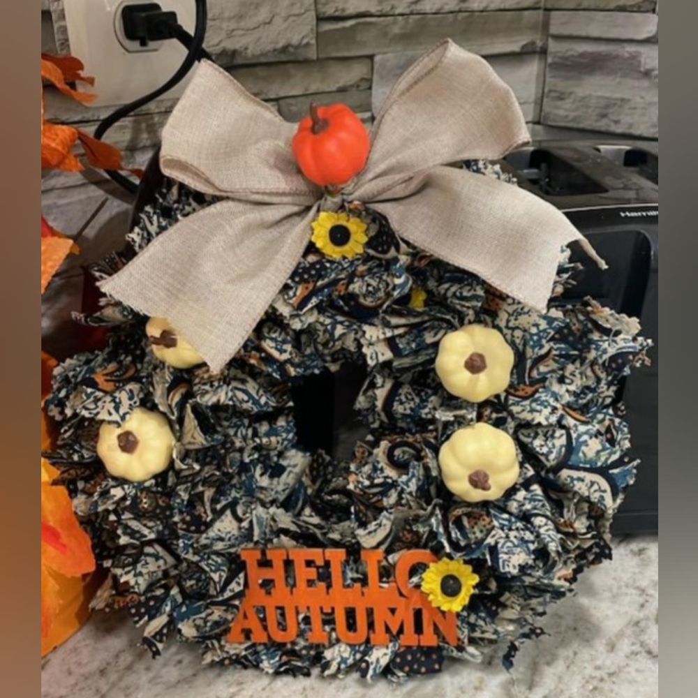 Handmade Wreath celebrating Autumn's Arrival -